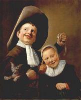 Judith Leyster - A Boy And A Girl With A Cat And An Eel